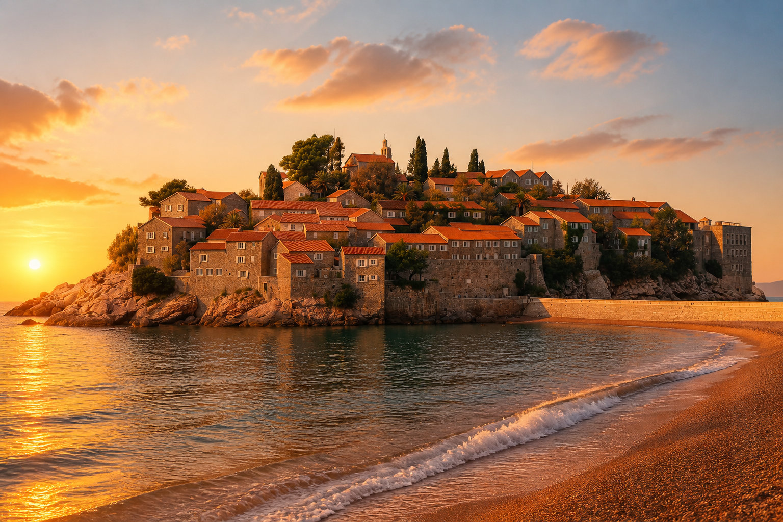 Sveti Stefan l'îlot fortifié devenu palace